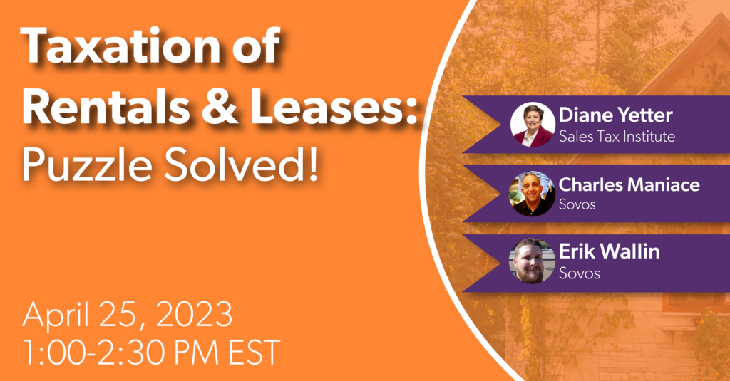 Taxation of Rentals & Leases Puzzle Solved! Sales Tax Institute