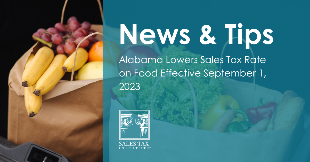Sales Tax On Food In Alabama